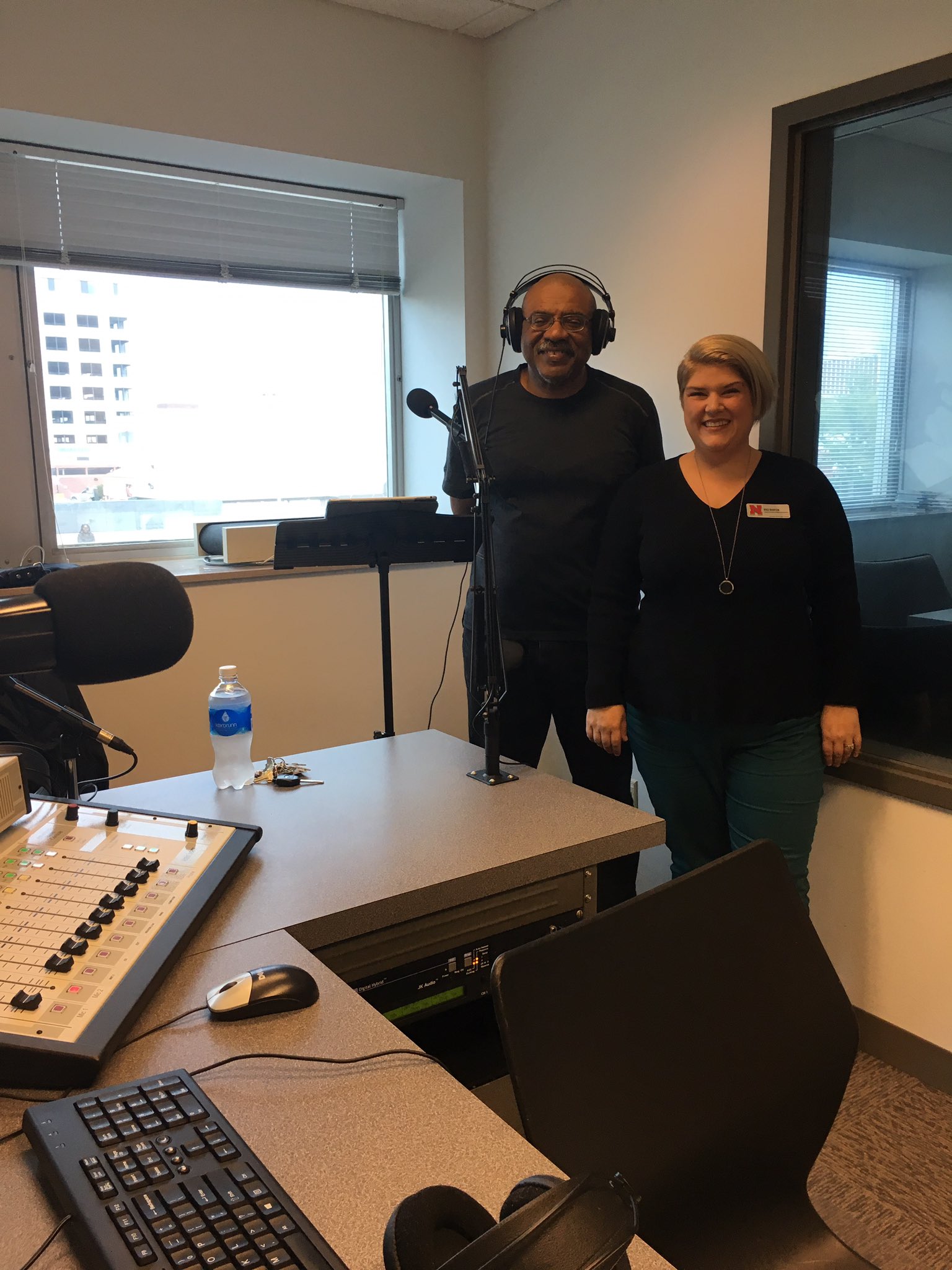 Richter (right) produced and narrated “Nebraska” by UNL English faculty member and award-winning author Kwame Dawes (left).