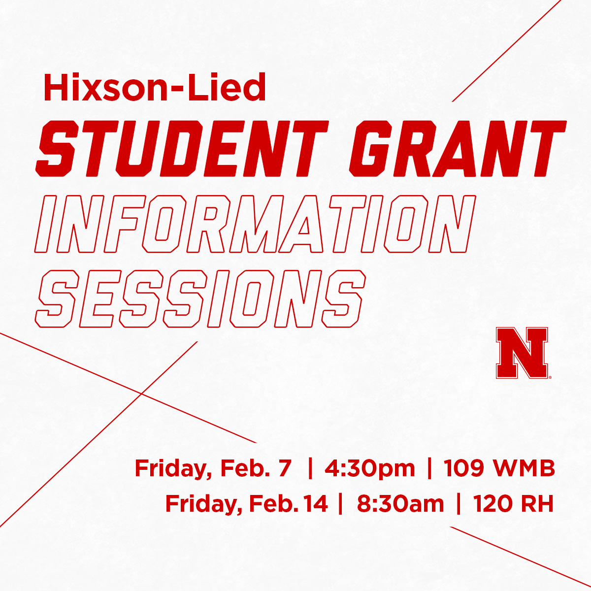 Information session will be held on Feb. 7 and Feb. 14