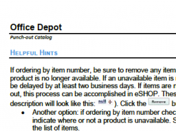 Example of Office Depot Ordering Guide