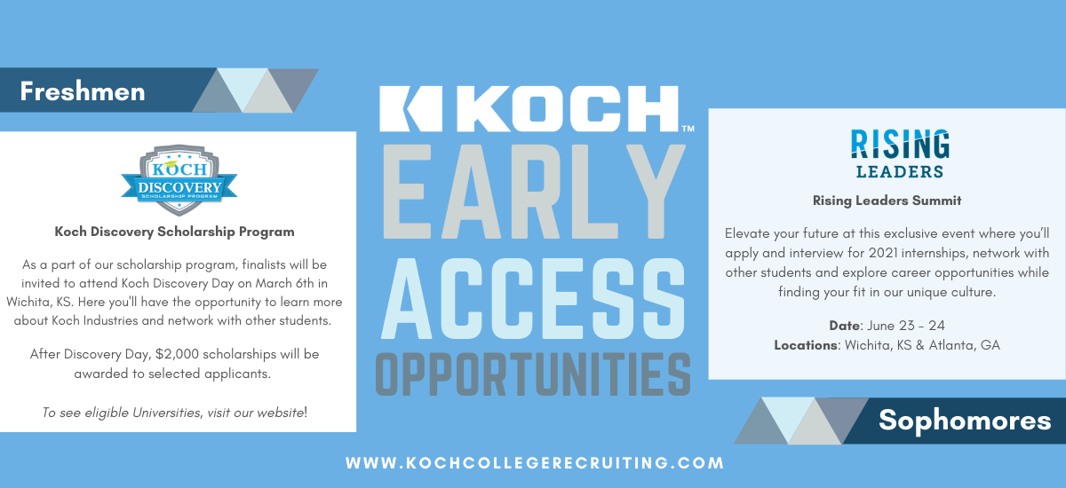 Rising leaders and Koch Discovery scholarship