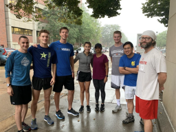 CSE students and faculty on a monthly run.