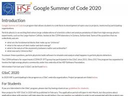 CERN/HSF - Google Summer of Code 2020