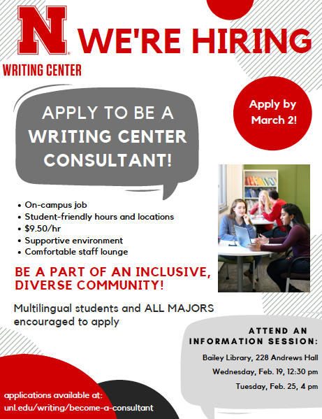 Writing Center Consultant