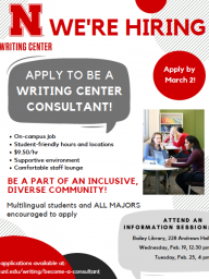 Writing Center Consultant