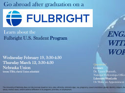 Fulbright Awards Information Sessions