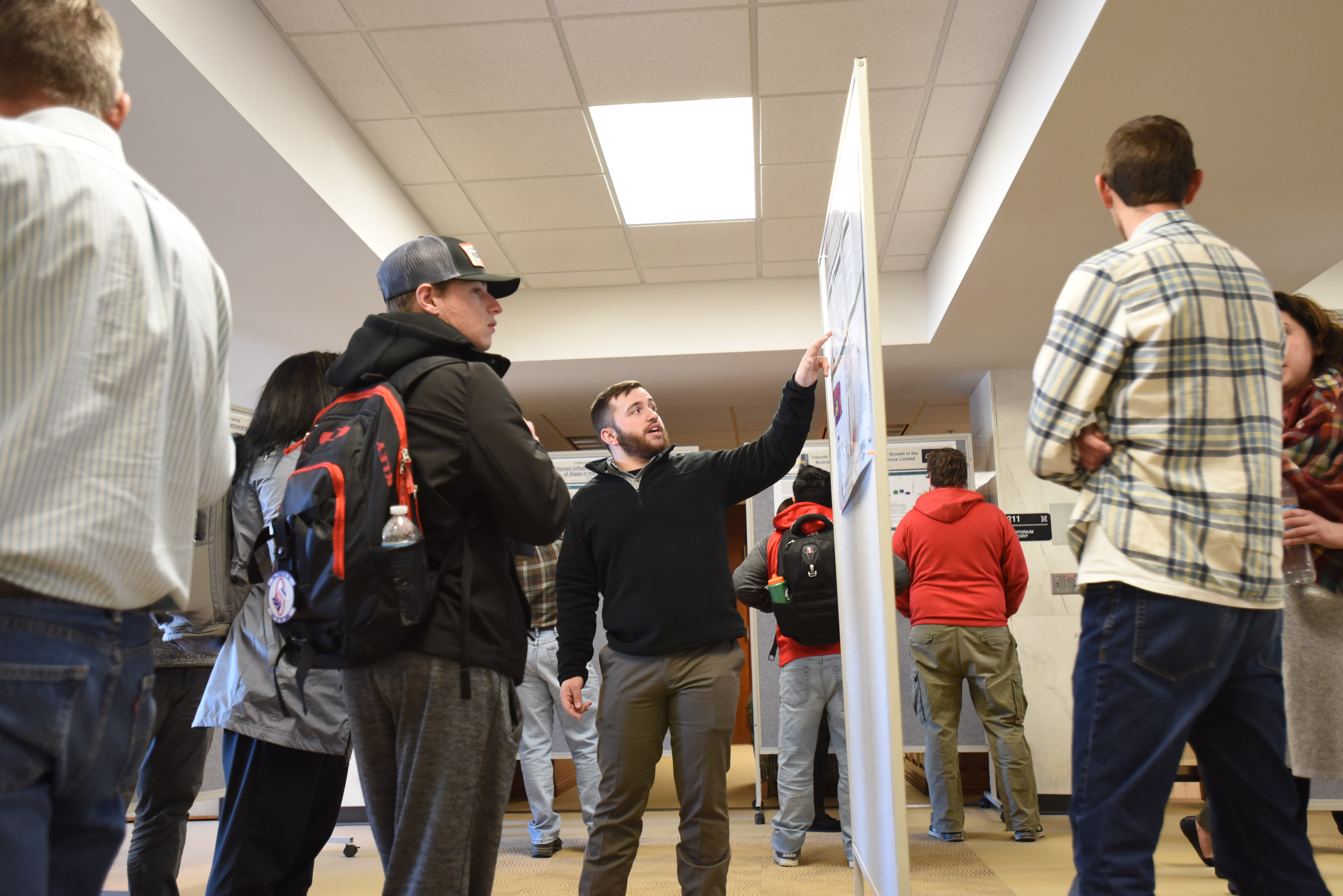 Cabela's Apprentices present their research projects in December 2019 in Hardin Hall. | Shawna Richter-Ryerson, Natural Resources