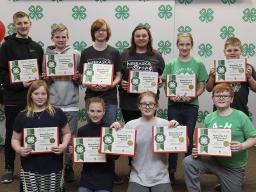 Nebraska 4-H Annual Achievement Award — Junior recipients