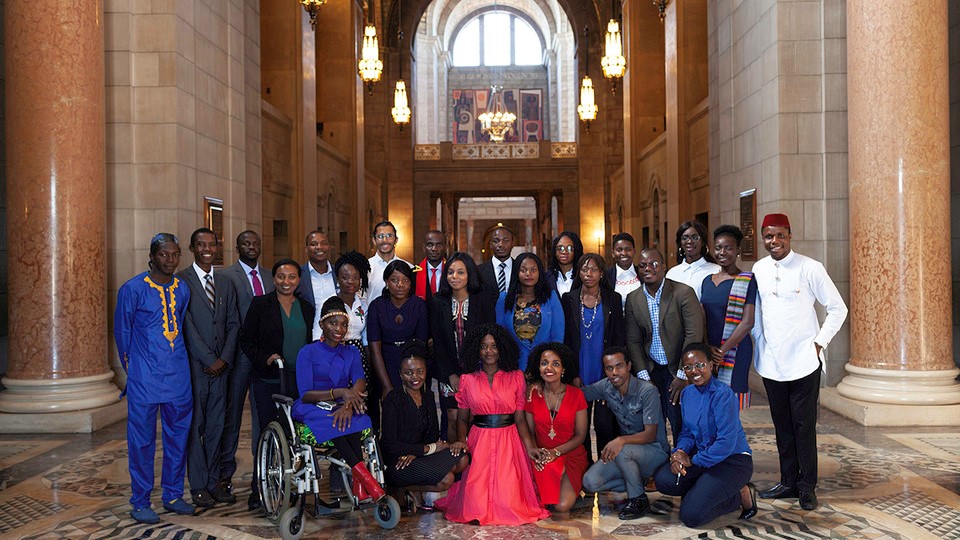 Nebraska’s 2019 Mandela Washington Fellows visited the Nebraska State Capitol on July 24, where they met with Lieutenant Governor Mike Foley and received a tour of the historic building.