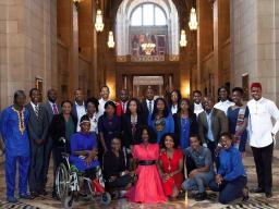 Nebraska’s 2019 Mandela Washington Fellows visited the Nebraska State Capitol on July 24, where they met with Lieutenant Governor Mike Foley and received a tour of the historic building.
