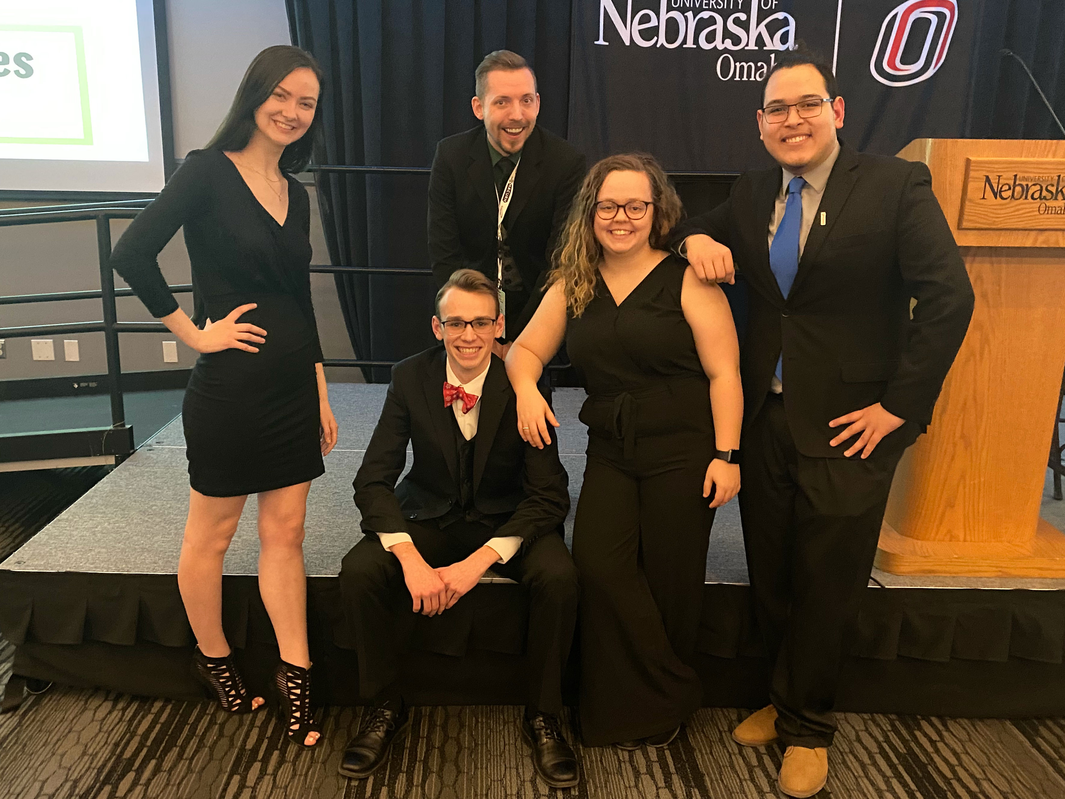 Four student leaders and their advisor represented Nebraska at the Midwest Affiliate of College and University Residence Halls (MACURH) conference in early February.