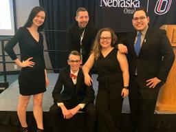 Four student leaders and their advisor represented Nebraska at the Midwest Affiliate of College and University Residence Halls (MACURH) conference in early February.