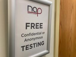 NAP provides free, confidential or anonymous HIV tests with same-day results. 