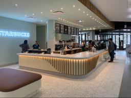 A new Starbucks anchors the recently renovated 2nd level in the Nebraska East Union.