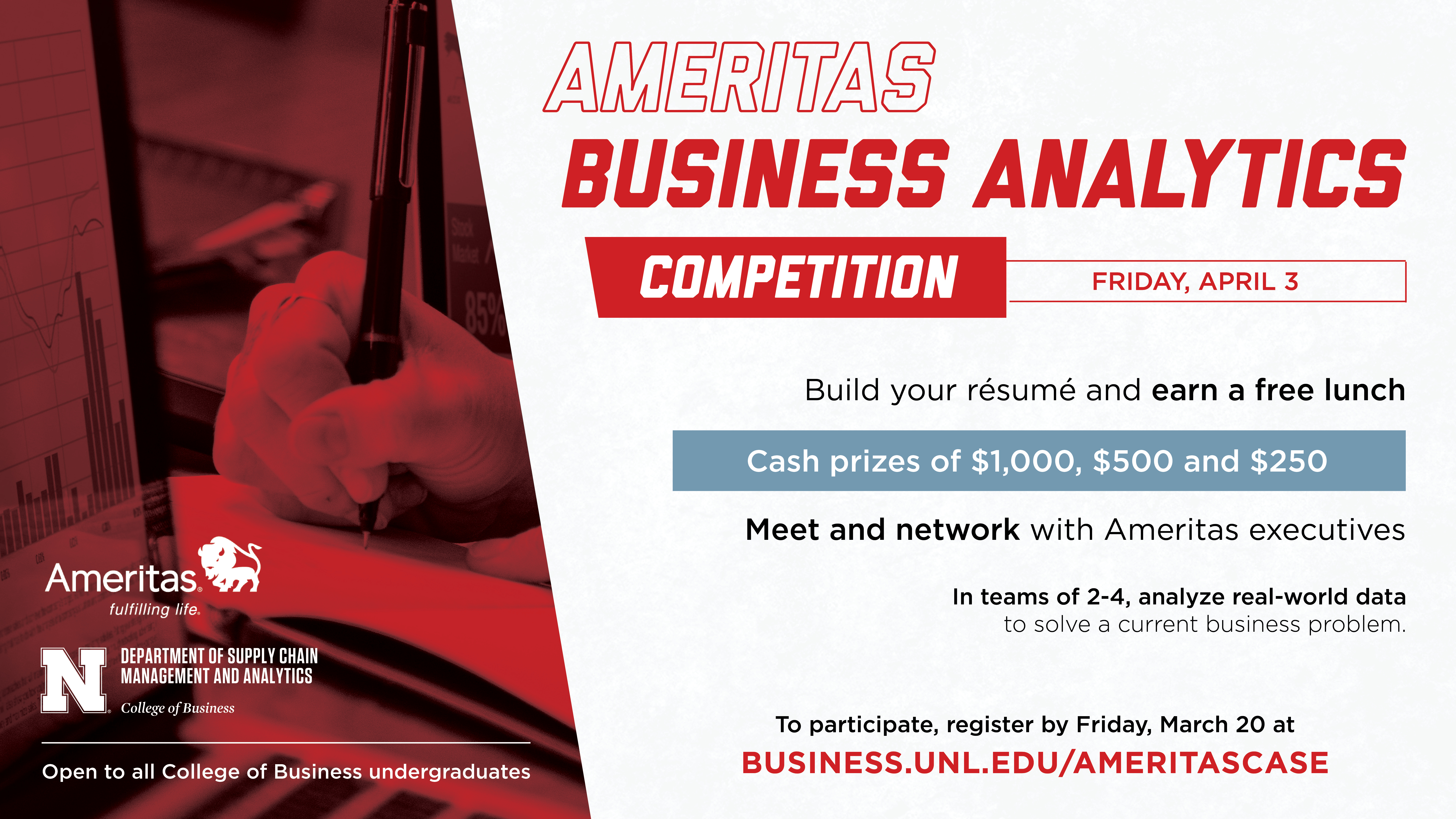 Register by March 20 for the Ameritas Business Analytics Competition!