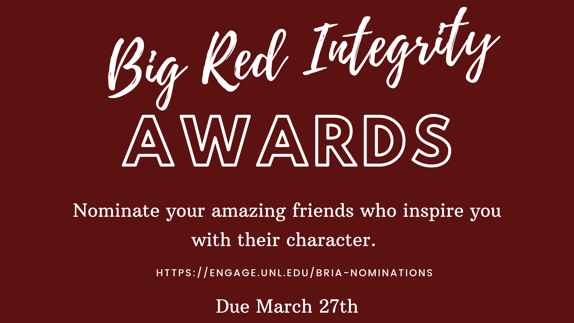 Big Red Integrity Awards graphic