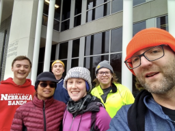 CSE students and faculty on a monthly run.