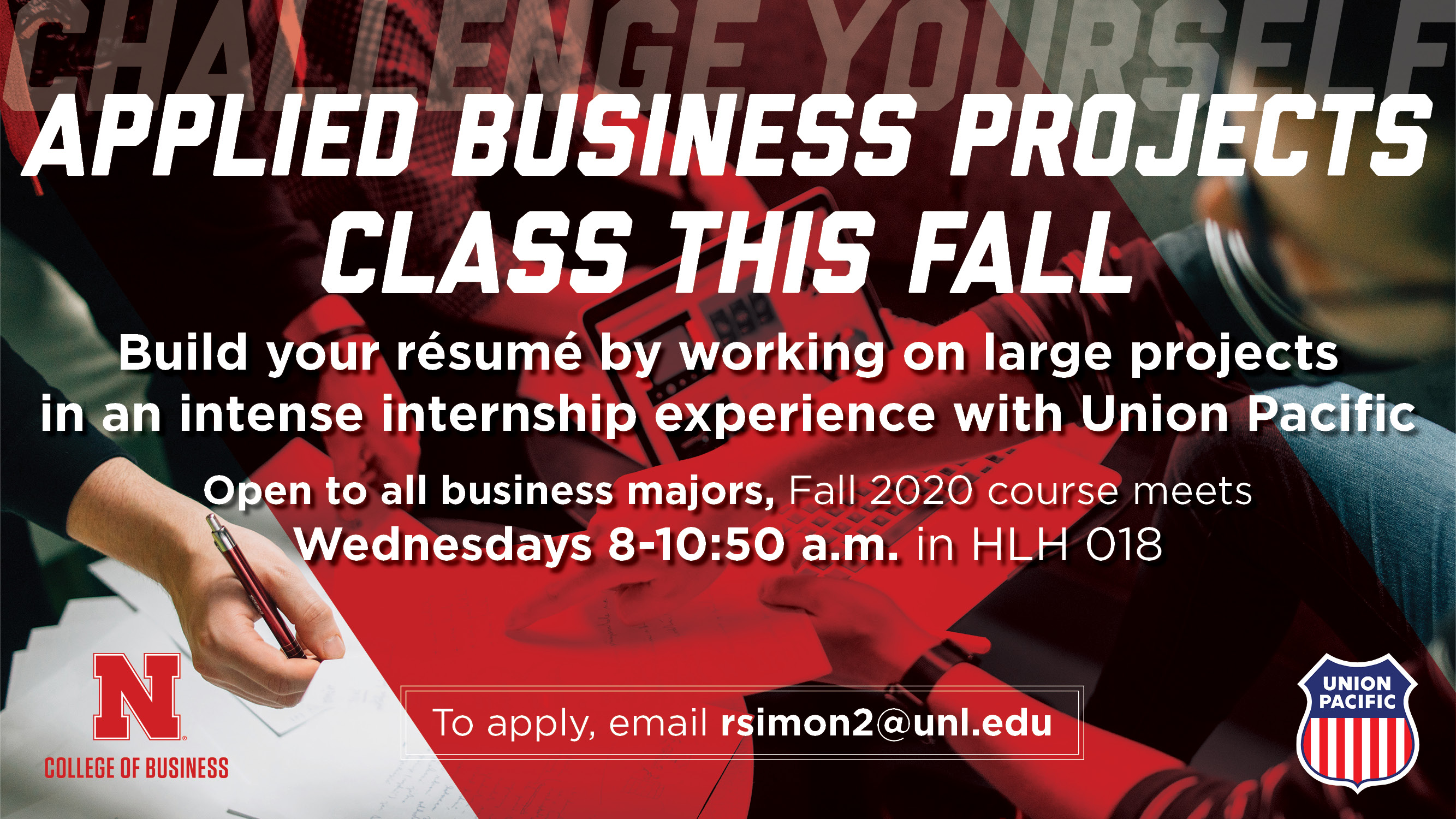 Apply to participate in the Applied Business Projects Class this fall.