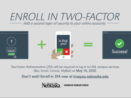 Enroll in Two-Factor Authentication