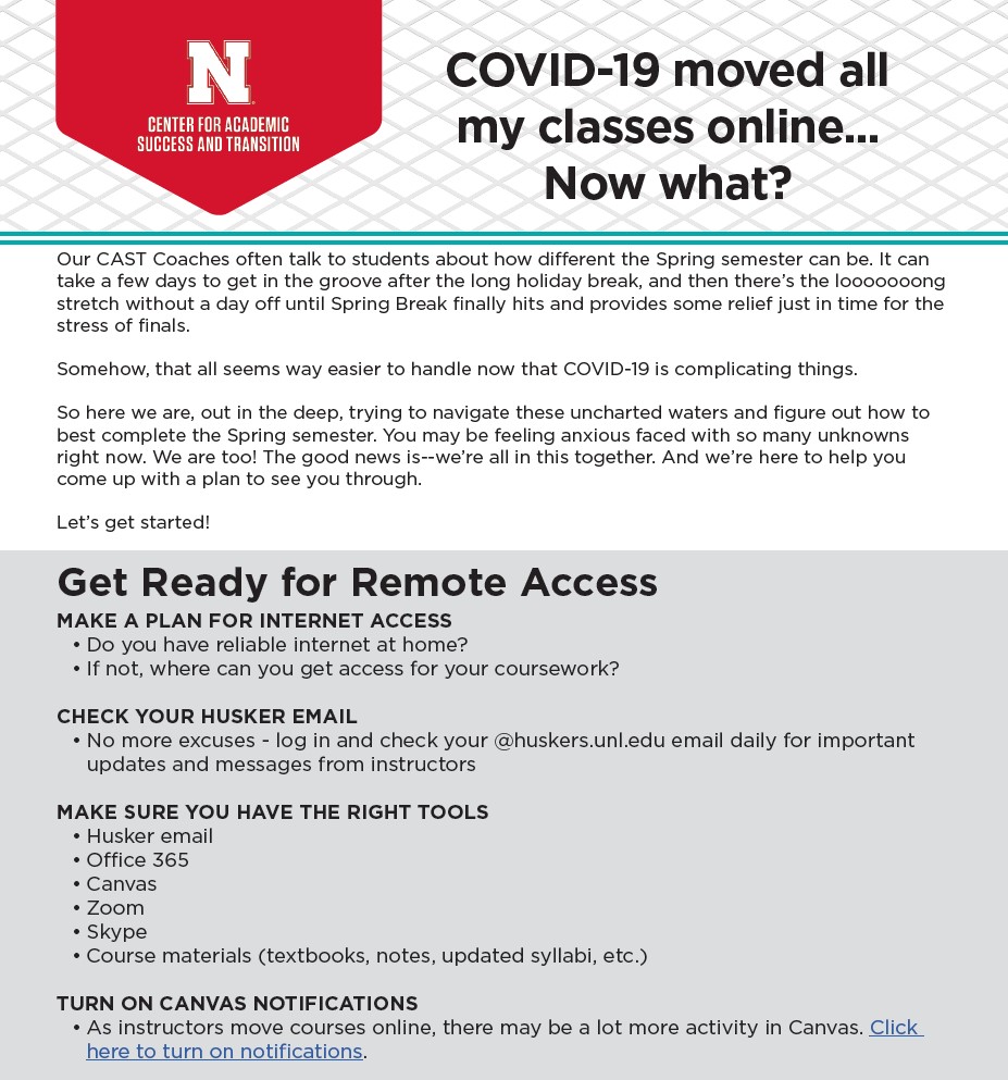 COVID-19 moved all my classes online... Now what?