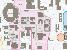 The university has created maps for City (pictured) and East campuses, showing zones that offer spillover Wi-Fi access.
