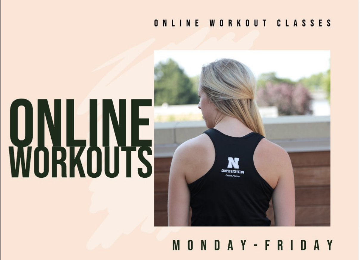 Free online workout classes are provided by Campus Recreation.