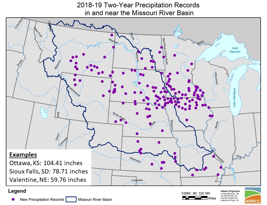 This year, the High Plains Regional Climate Center released a report to quantify how many precipitation and flooding records were recently set across the Missouri River Basin.