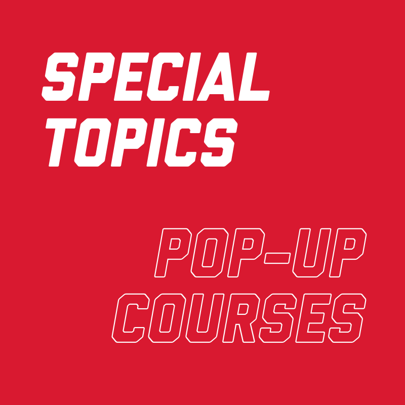 Special topics and pop-up courses