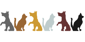 Cat and dog silhouettes 