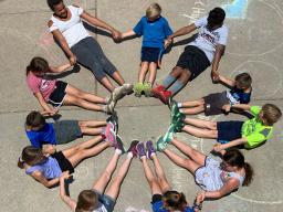 Kids enjoy outdoor activities at the Belmont Community Center.