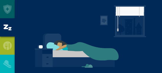 For the best sleep environment, choose quiet and dark.