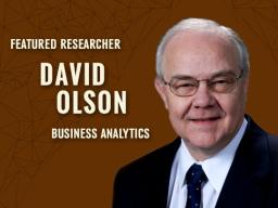 Dr. David Olson is an active member of the analytics community.