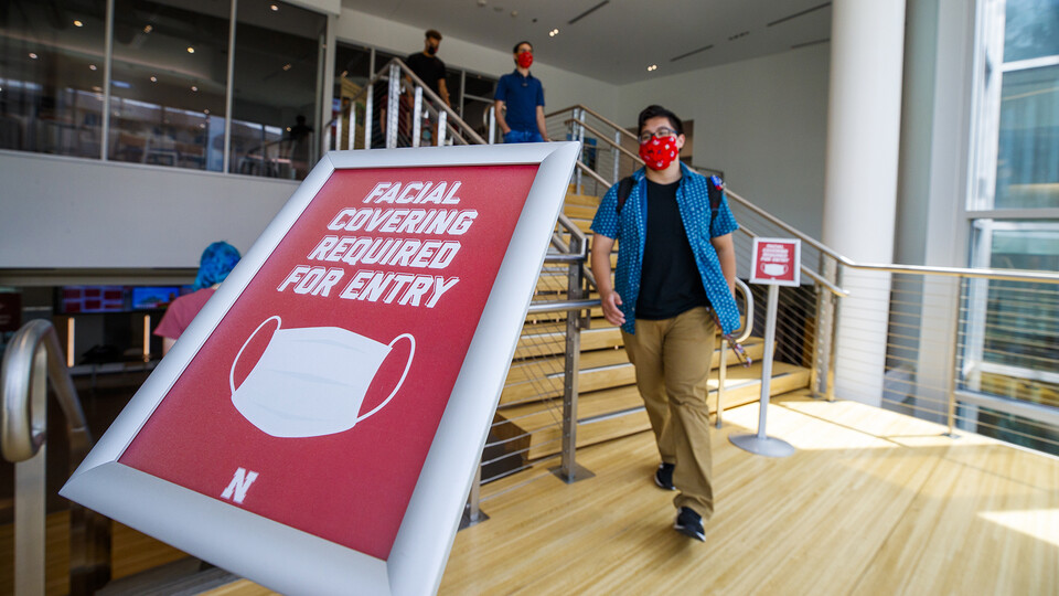 The university is requiring that facial coverings be worn during the fall semester when indoors and when social distancing cannot be observed. Students and employees will each receive two masks each. 