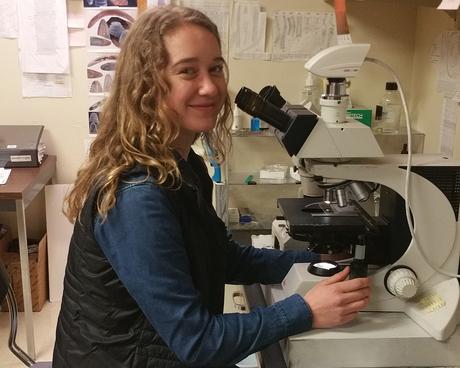Abigail Borgmeier, a graduate student in the University of Nebraska-Lincoln’s Plant Pathology Department, is exploring the belowground diversity of nematodes – a type of roundworm – the most abundant animal on earth.   Courtesy photo