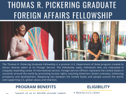 Pickering Fellowship for Graduate Study in Foreign Service