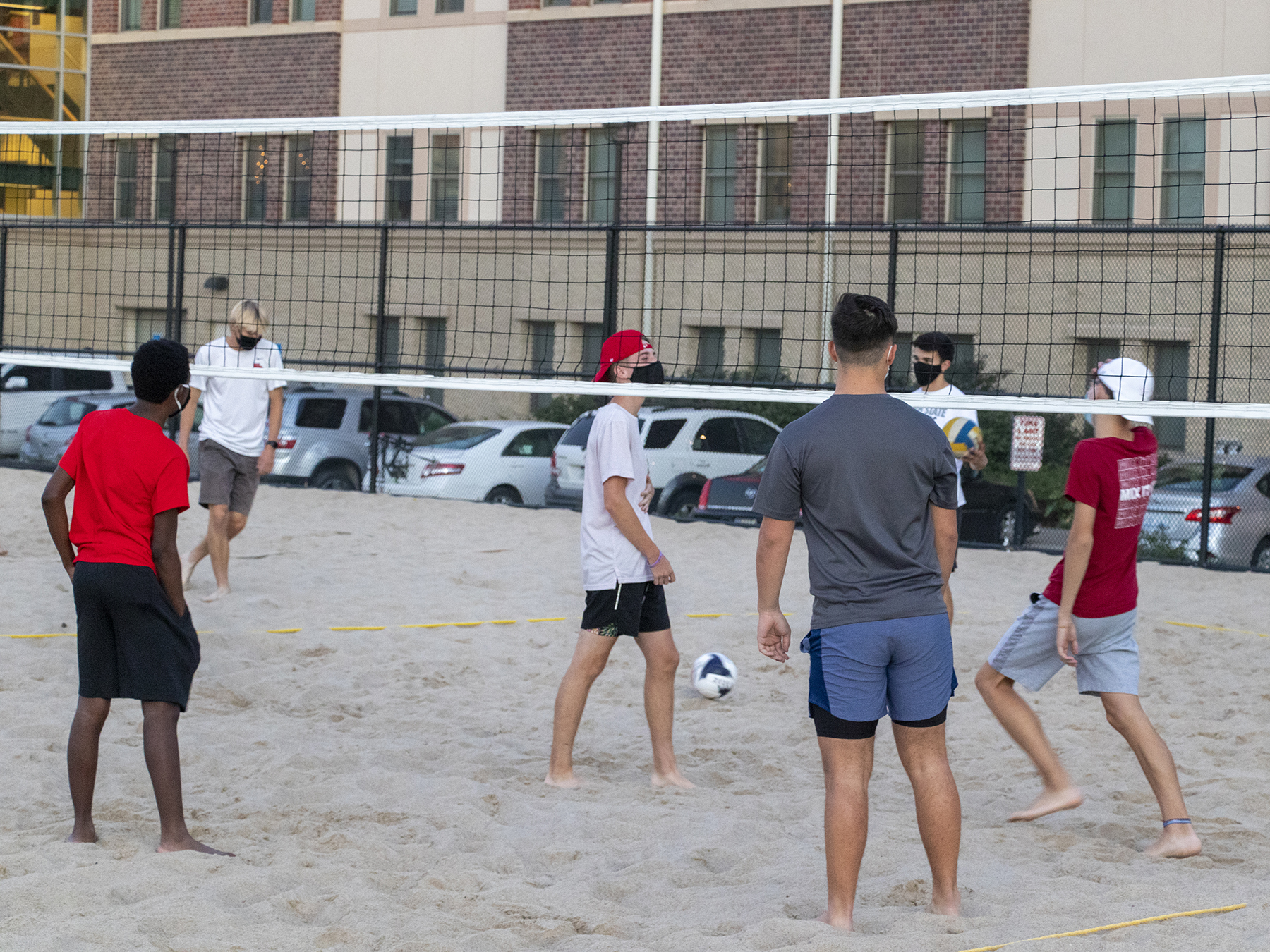 Sand volleyball and basketball courts are located at the 18th & S Rec Area, located north of Eastside Suites.