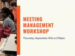 Meeting Management Workshop