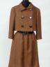 1960s box suit, brown wool by Norman Norell, donor Mrs. Marjorie Woods
