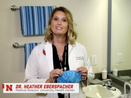 Dr. Heather Eberspacher, medical director at the University Health Center, offers tips for wearing a face covering.