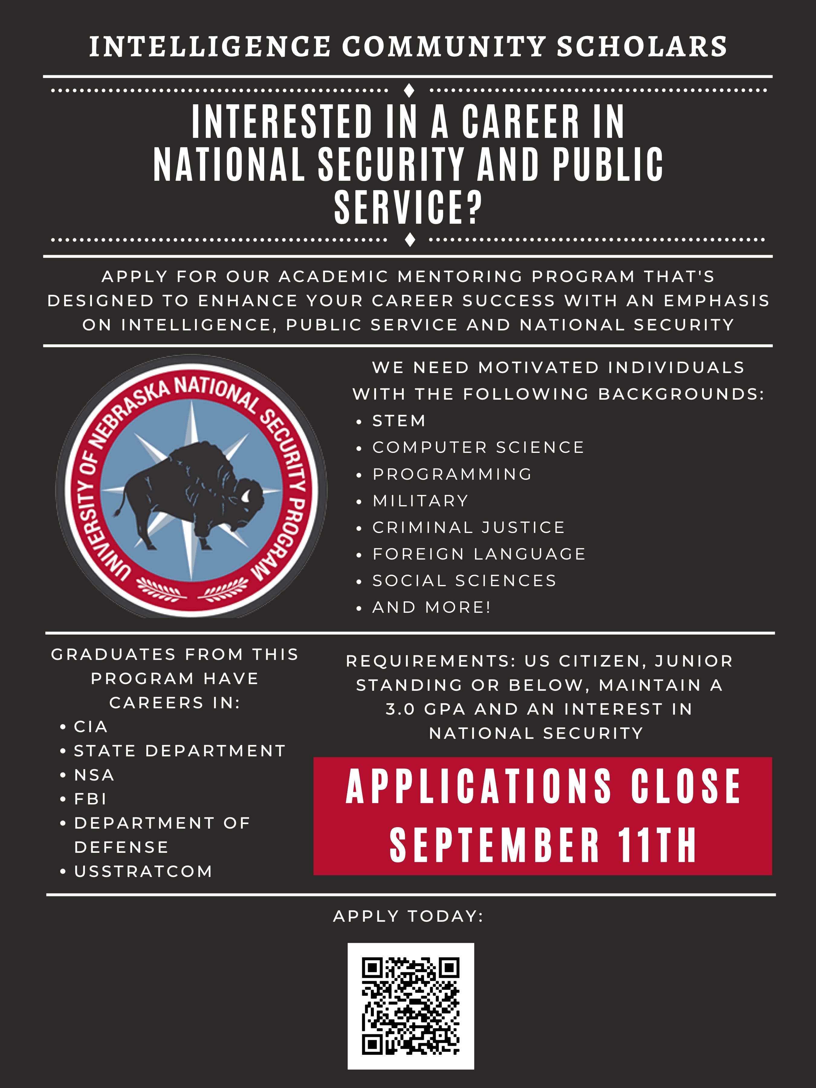 Intelligence Community Scholars accepting applications | Announce ...
