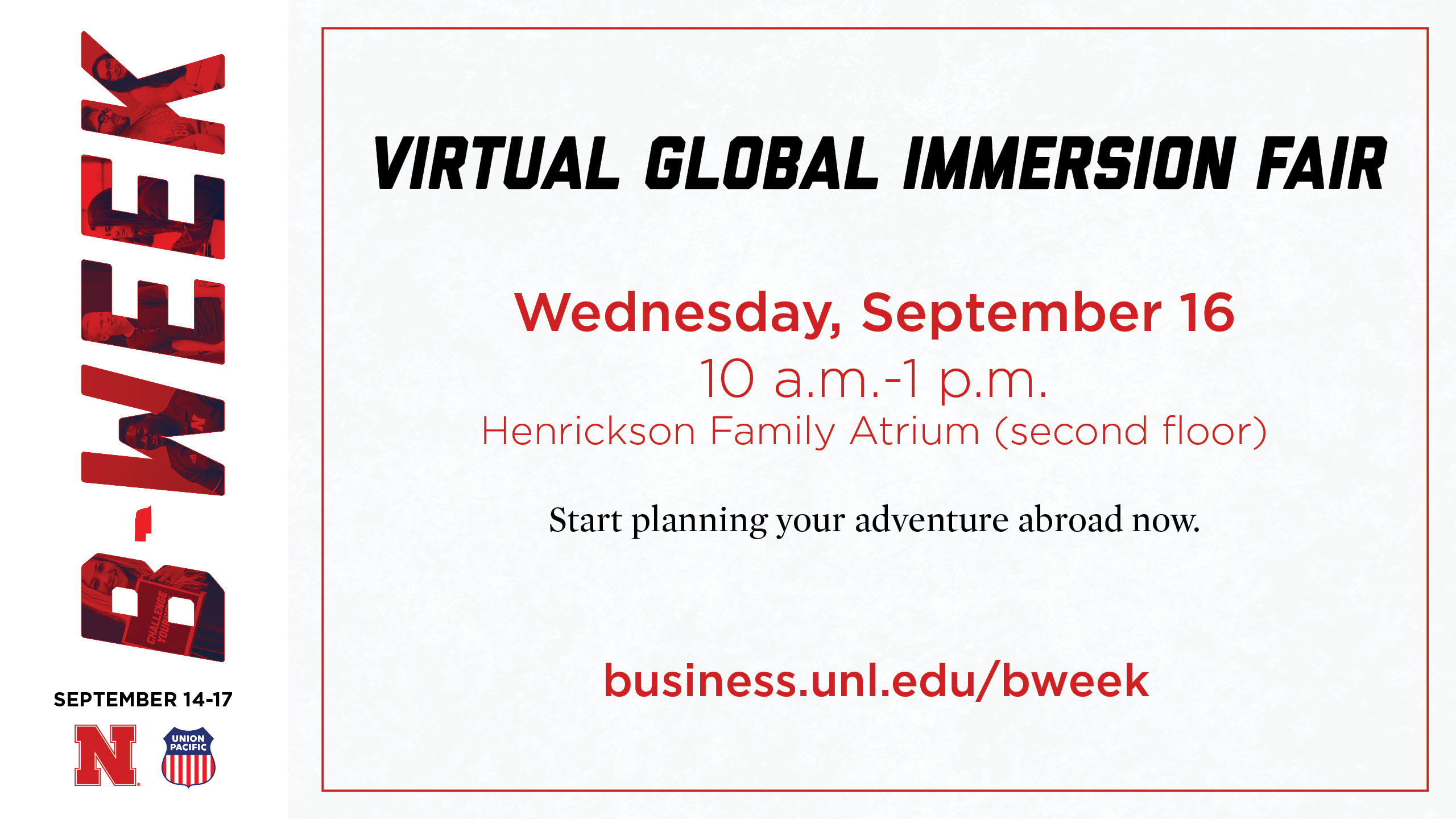 Virtual Global Immersion Fair | 10 a.m. - 1 p.m. in the Atrium or on Zoom!