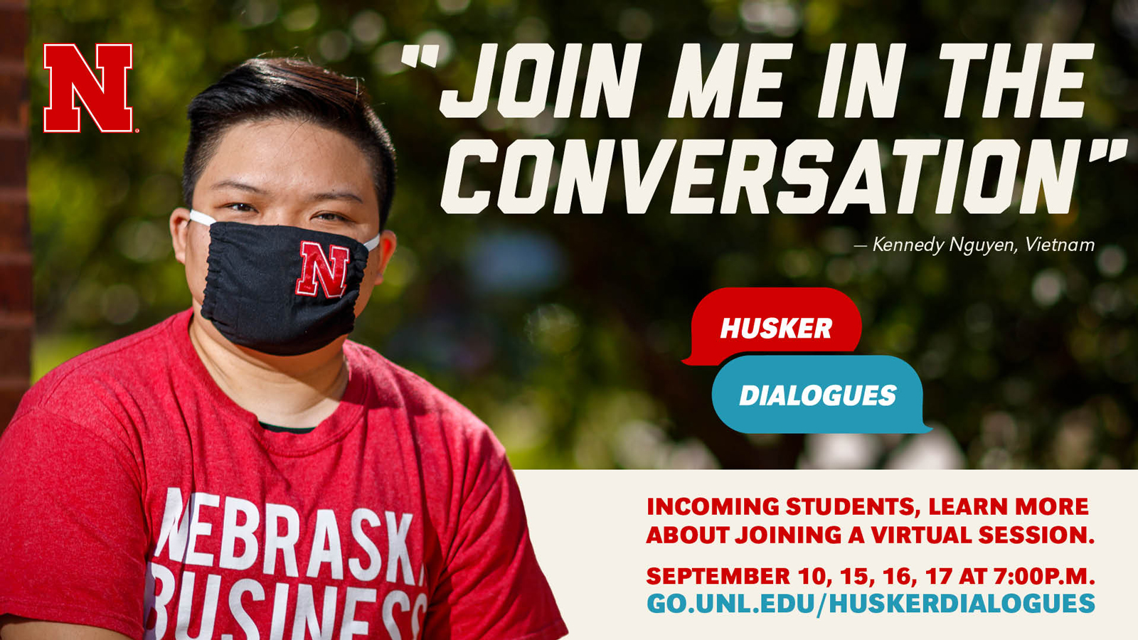 Husker Dialogs : 7 p.m. on Zoom!