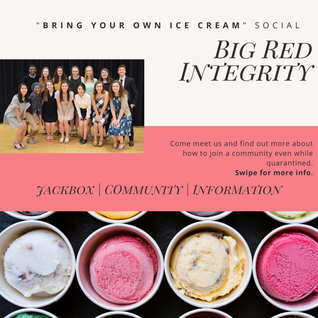 Virtual ice cream social with Big Red Integrity
