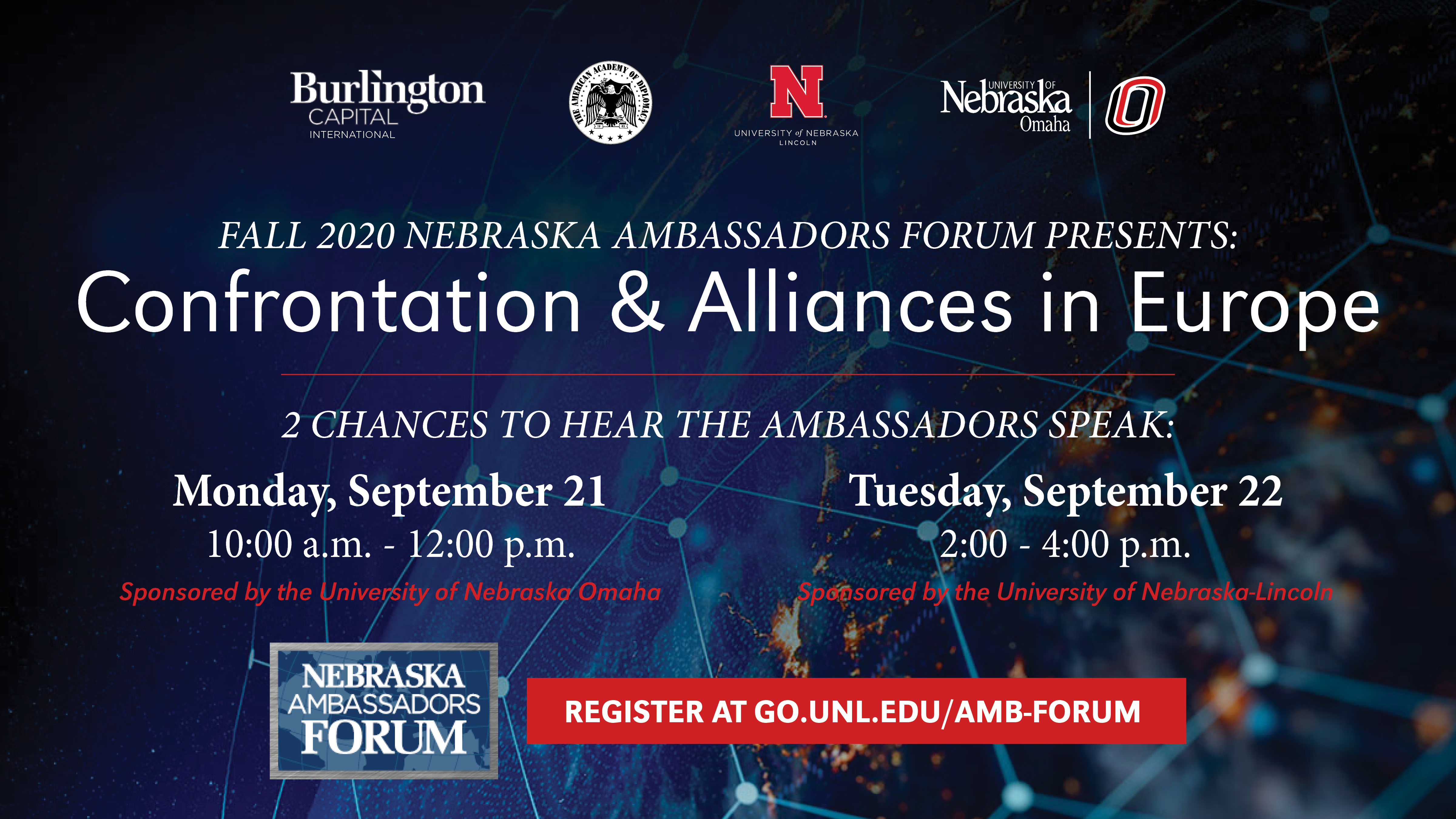 Nebraska Ambassadors Forum 9/21 and 9/22