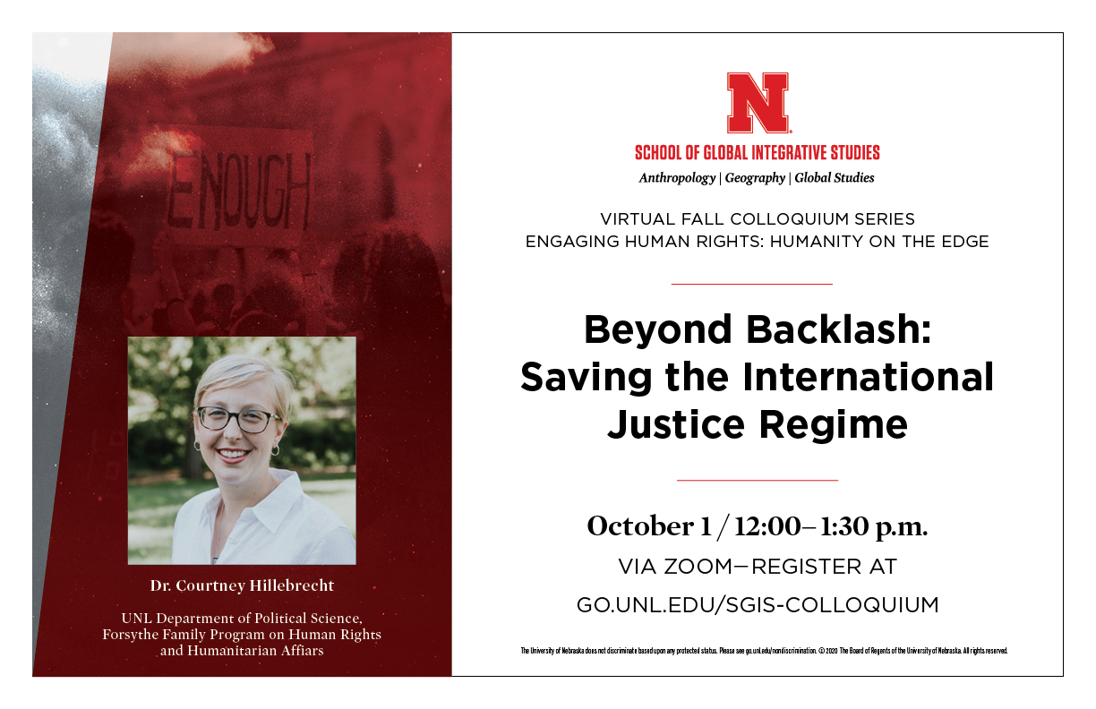 SGIS Colloquium: Beyond Backlash: Saving the International Justice System