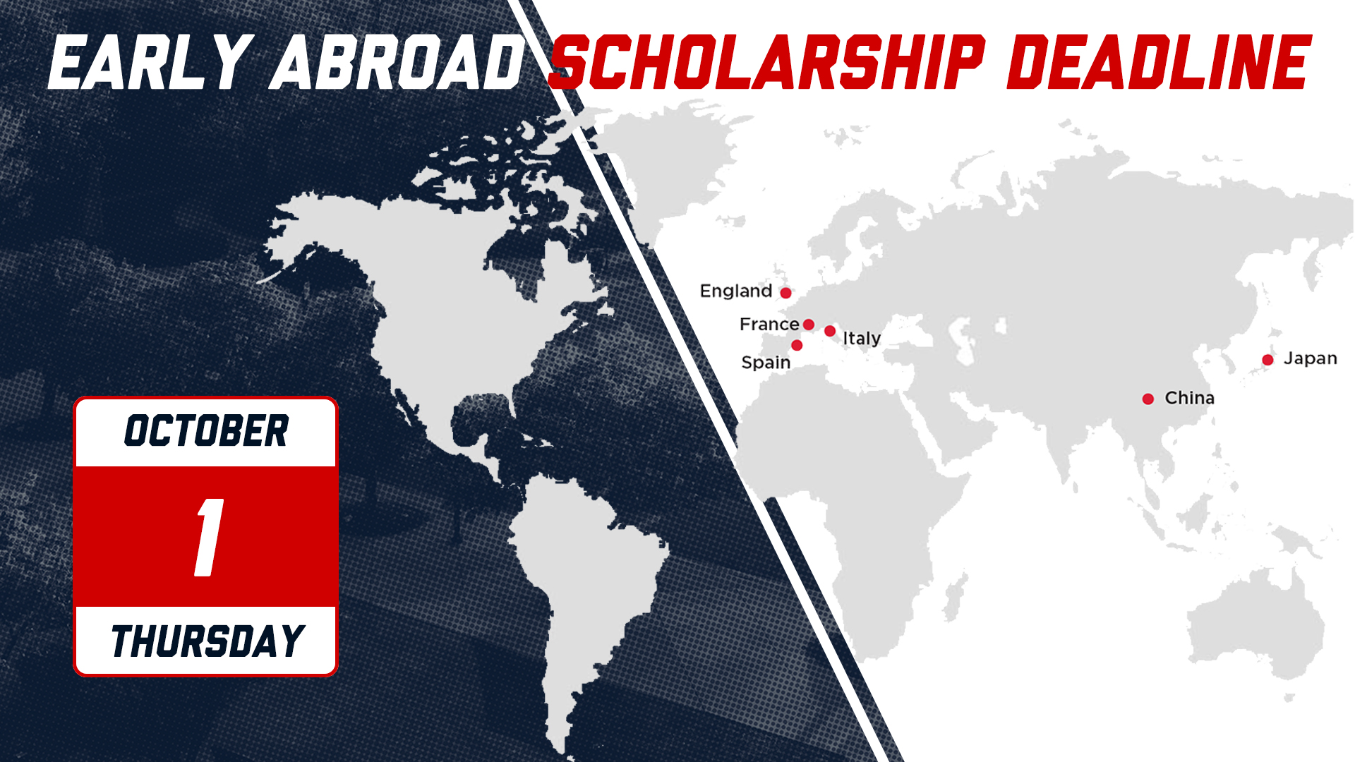 Early Abroad Scholarship Deadline Approaching