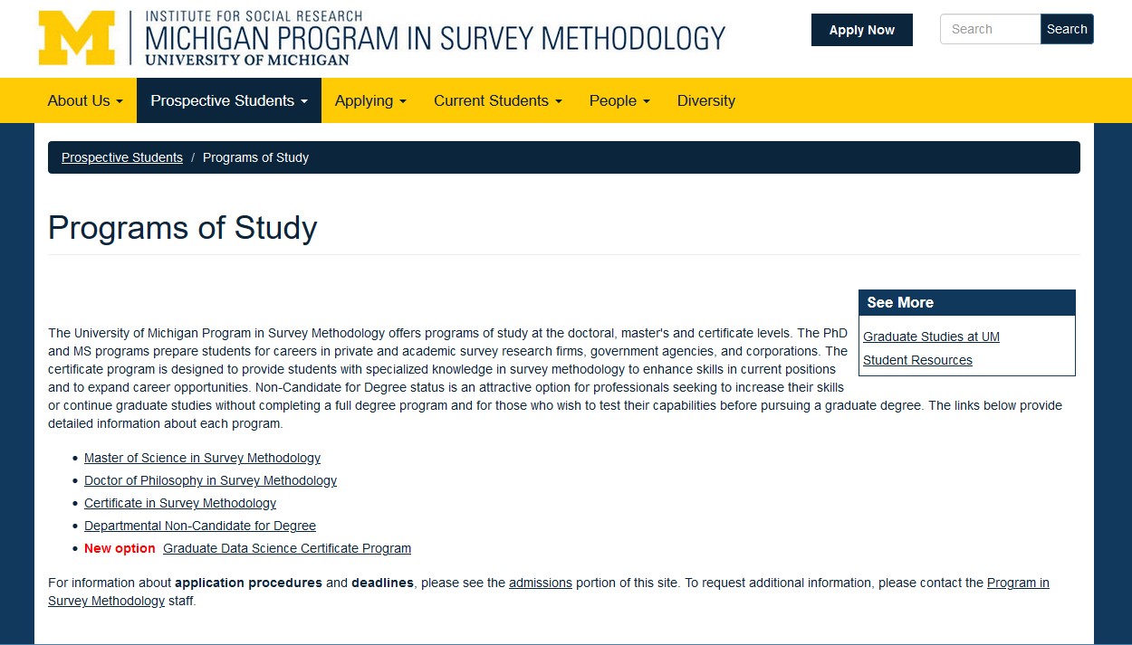 Michigan Program in Survey Methodology