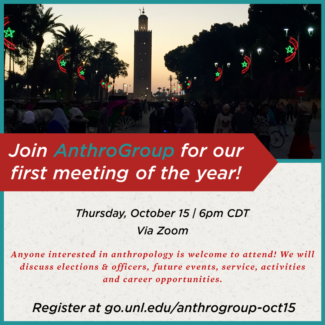 First AnthroGroup Meeting This Thursday (10/15)