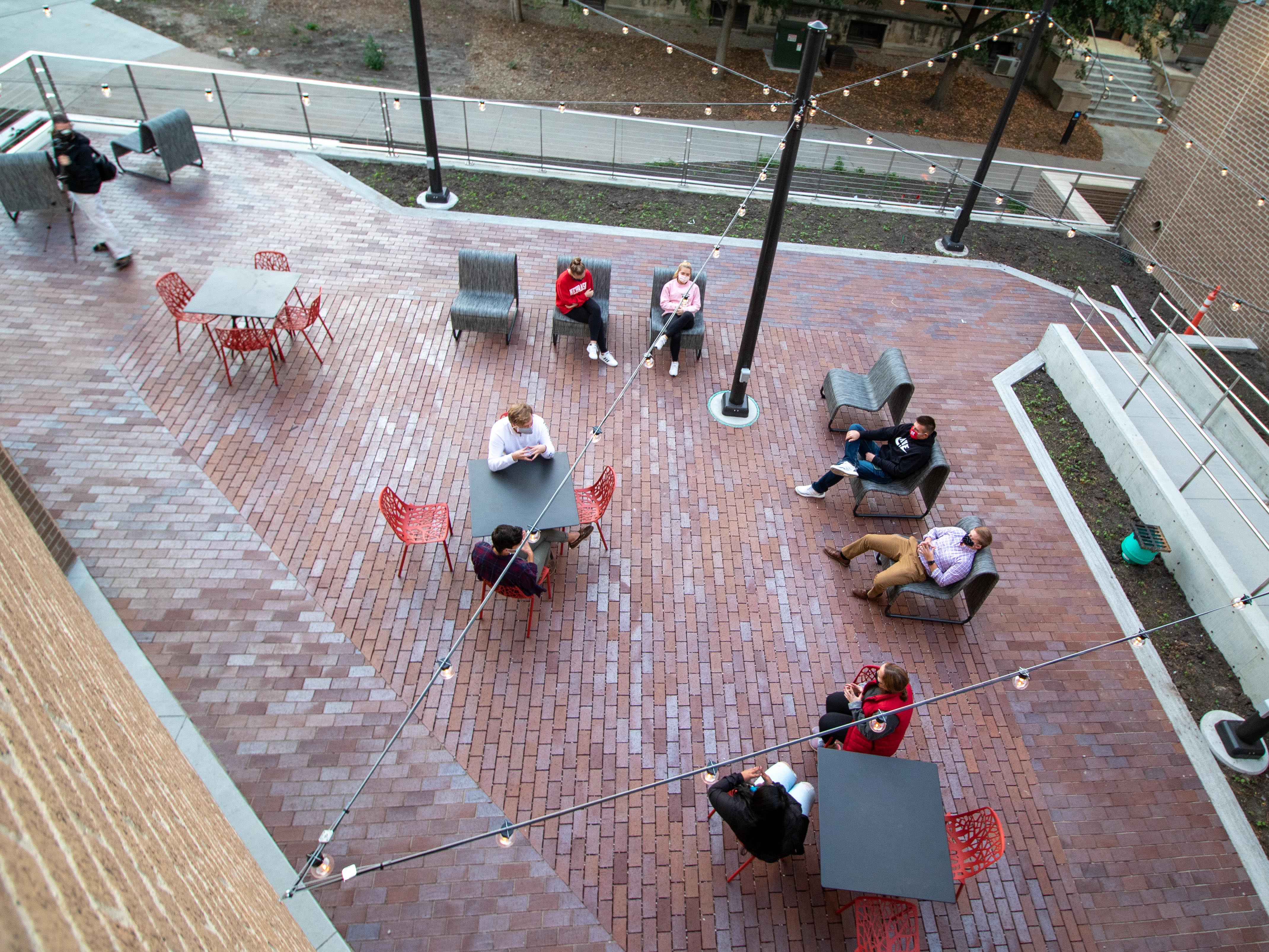 The recently-opened outdoor patio was a new addtion to the Nebraska East Union during it's recent renovation.