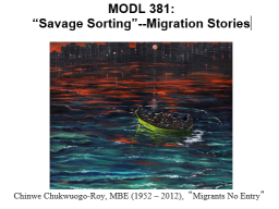 MODL 381: "Savage Sorting" -- Migration Stories