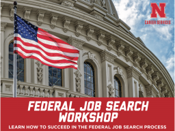 University Career Services will host a workshop on how to conduct a federal government job search on October 22 from 3 p.m. to 4 p.m.